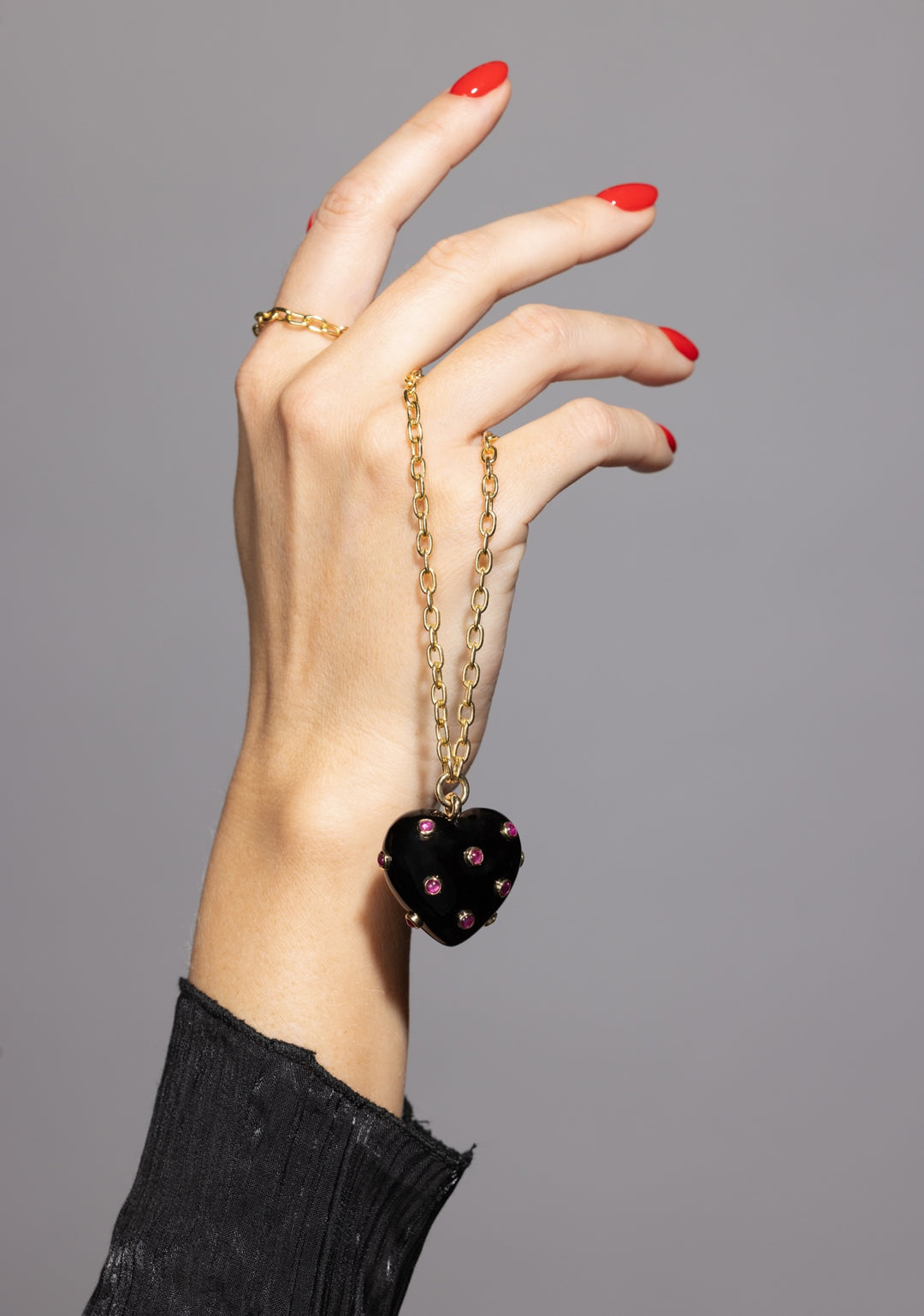 Onyx and Sapphire Lovesick Necklace