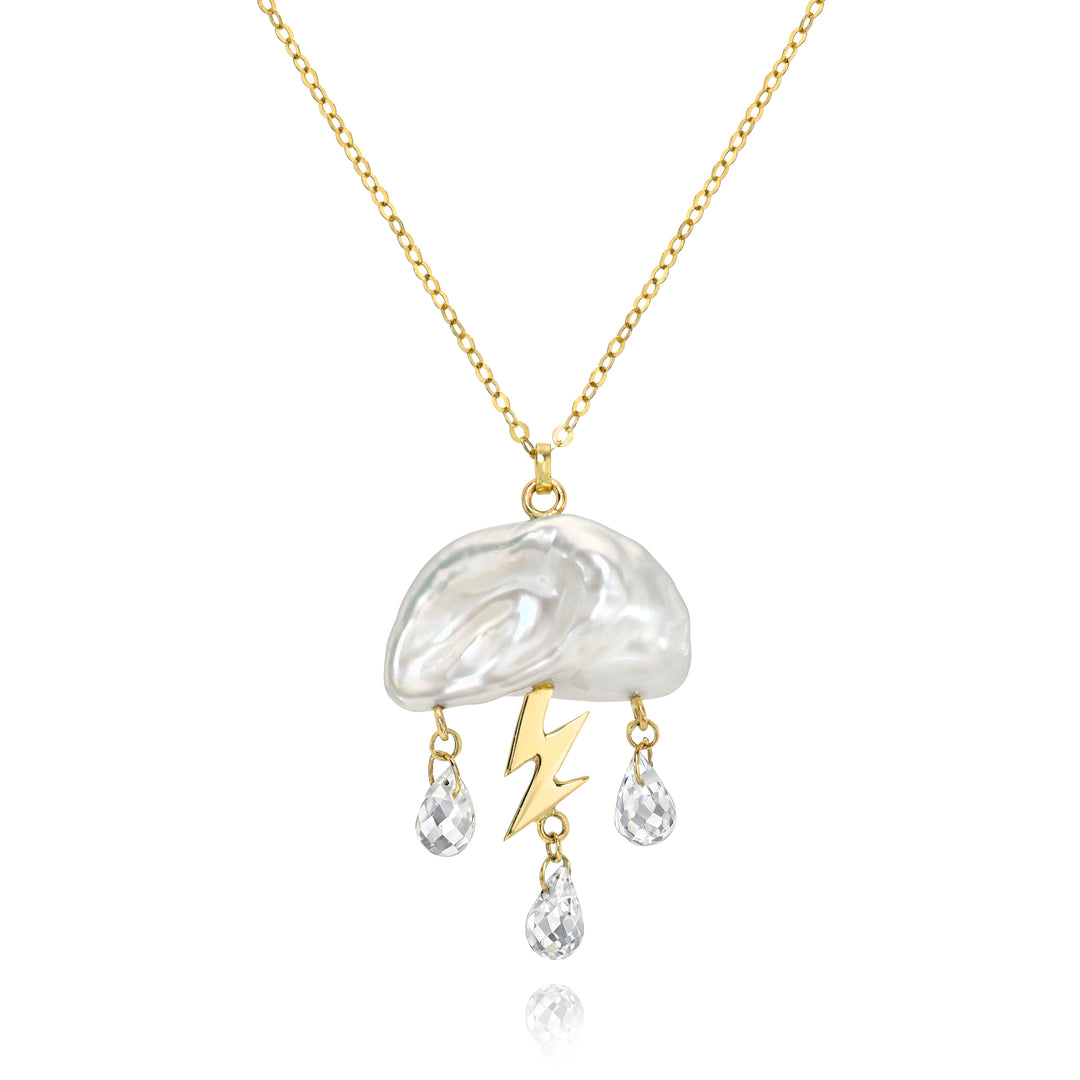 White Storm Cloud Necklace