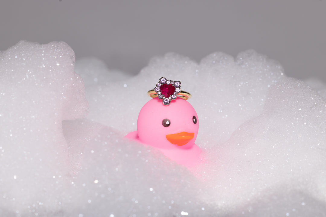 Ruby Heart Bubble Bath Ring