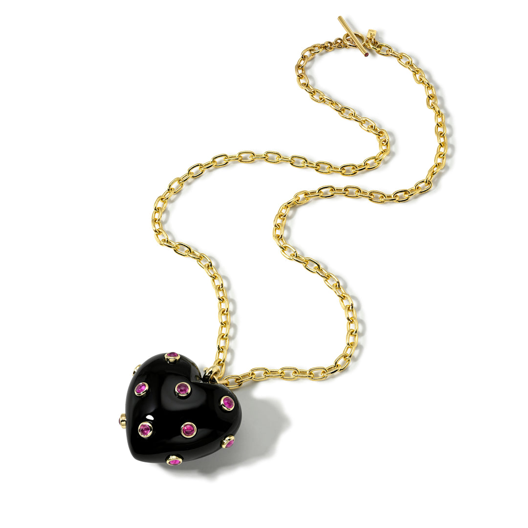 Onyx and Sapphire Lovesick Necklace