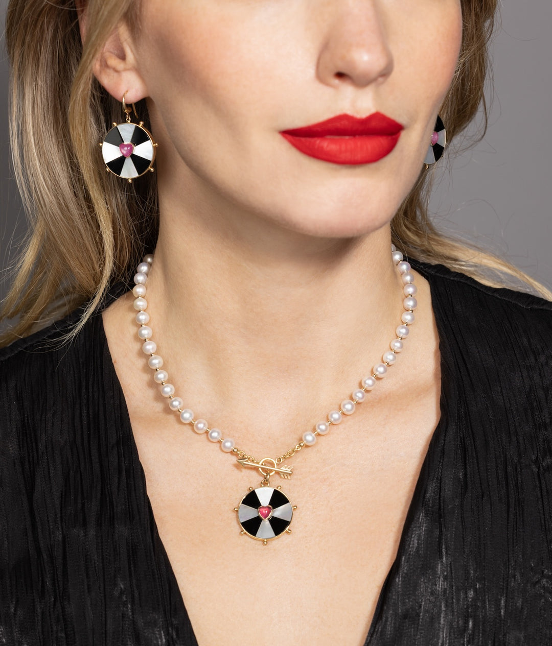Bullseye Heart Earrings