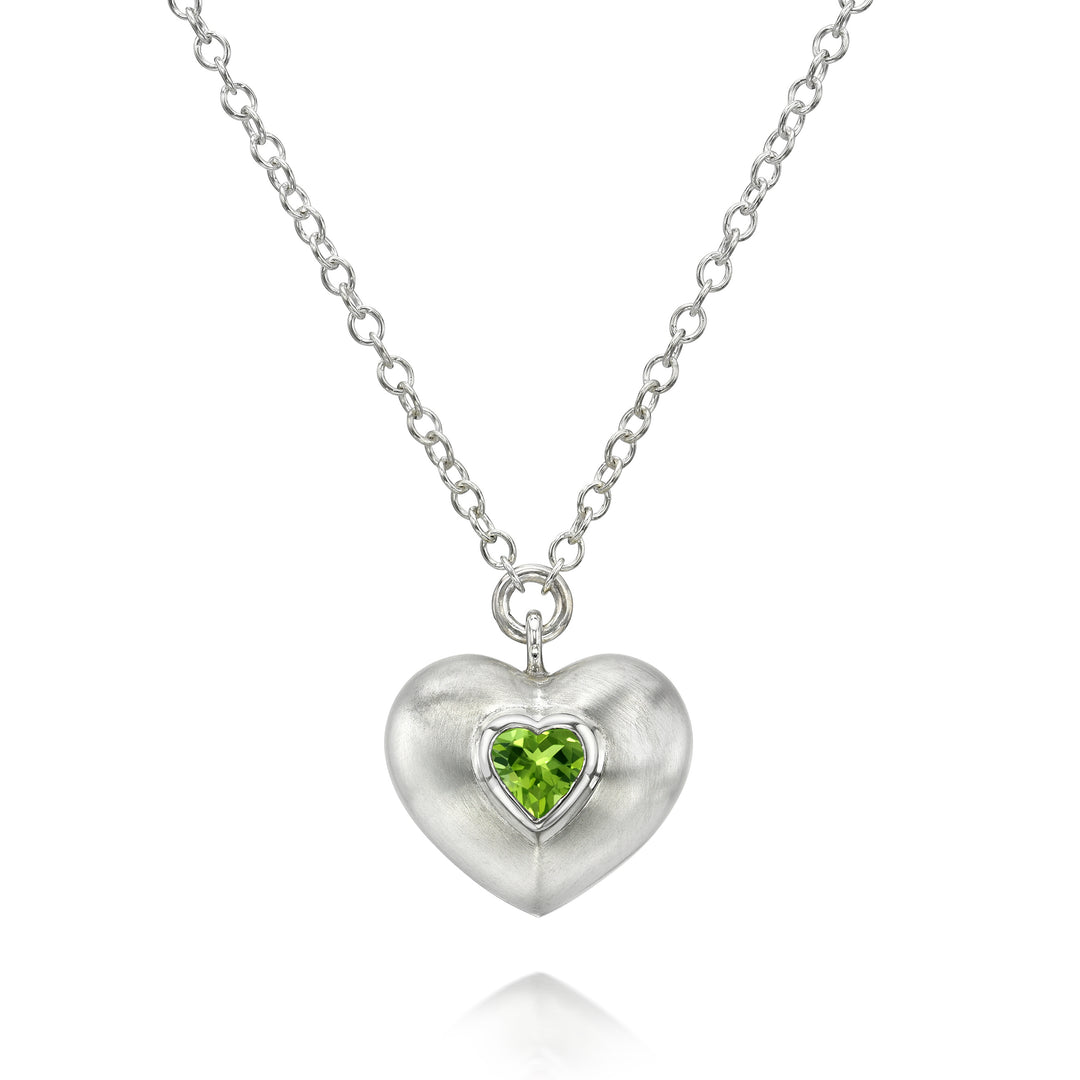 Peridot Heart Vessel Necklace