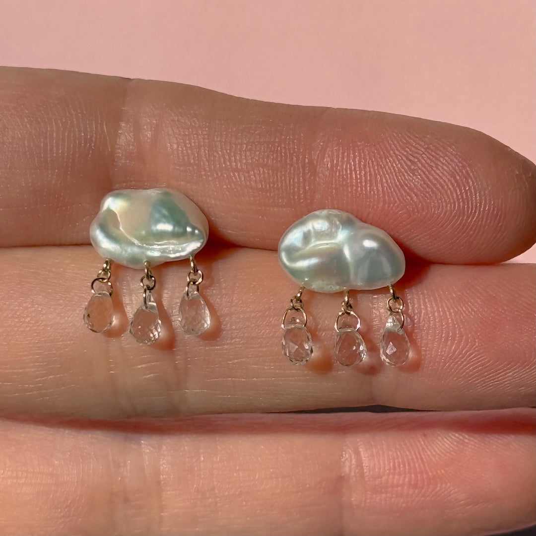 White Rainy Day Earrings