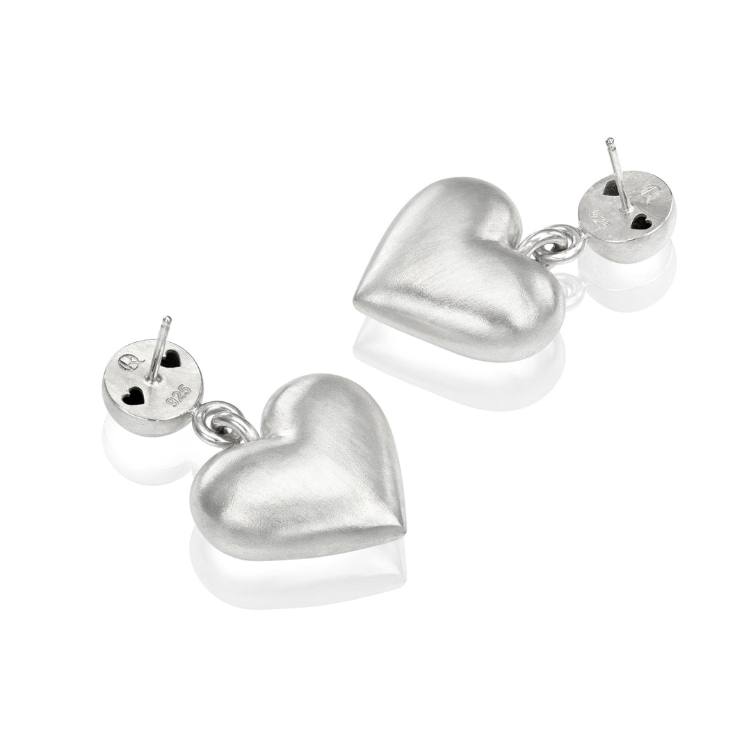 Medium Puffed Heart Earrings