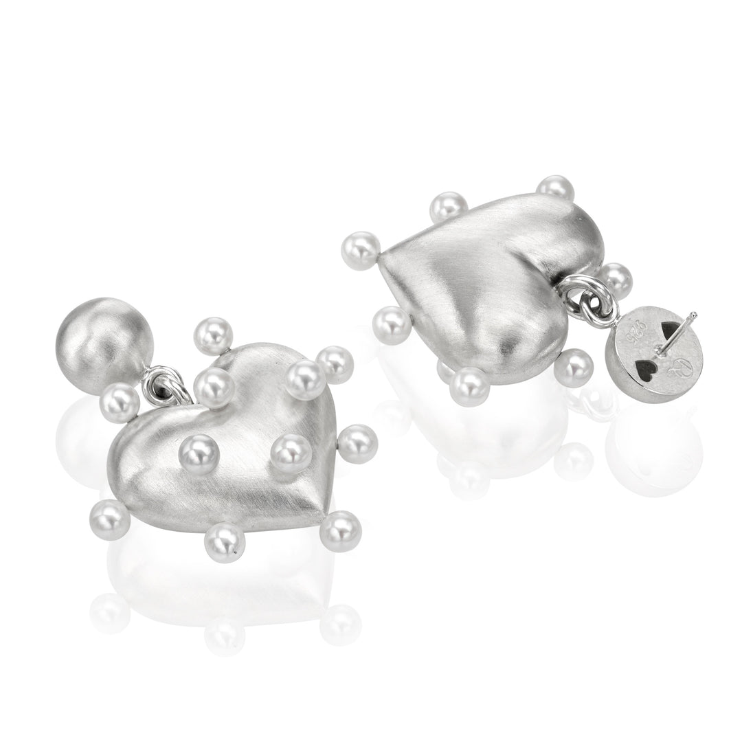 Pin Cushion Heart Earrings