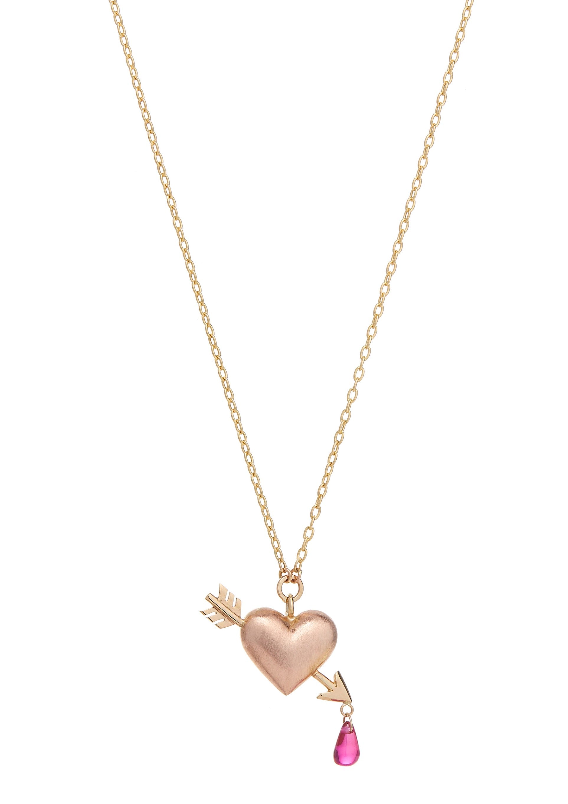 14 k gold hot Cupid heart charm