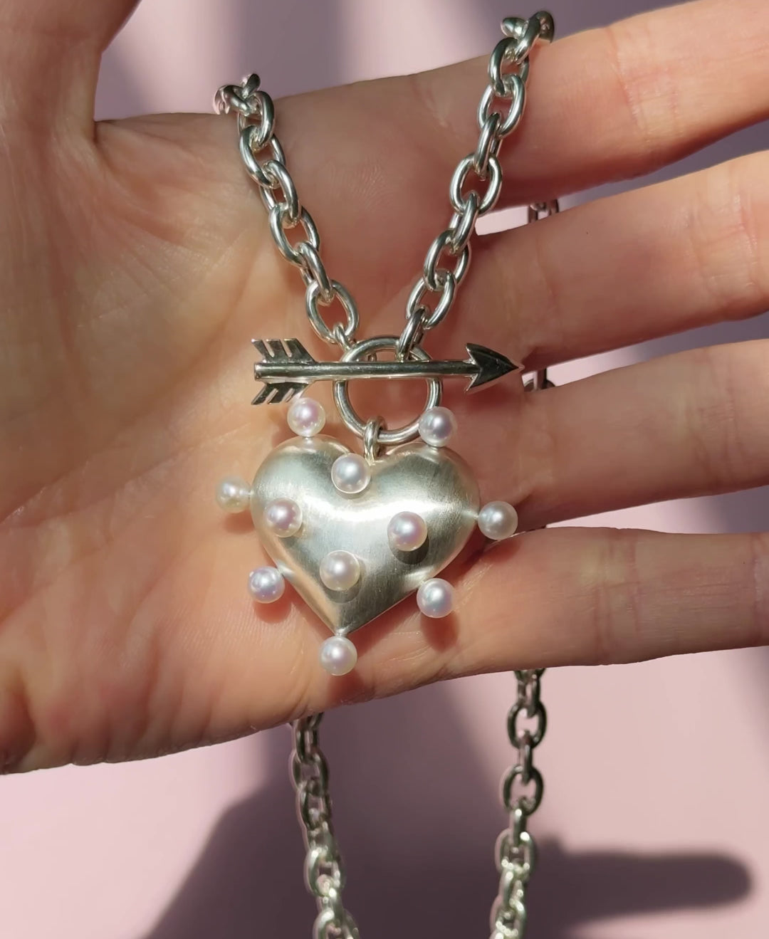 Pin Cushion Heart Necklace