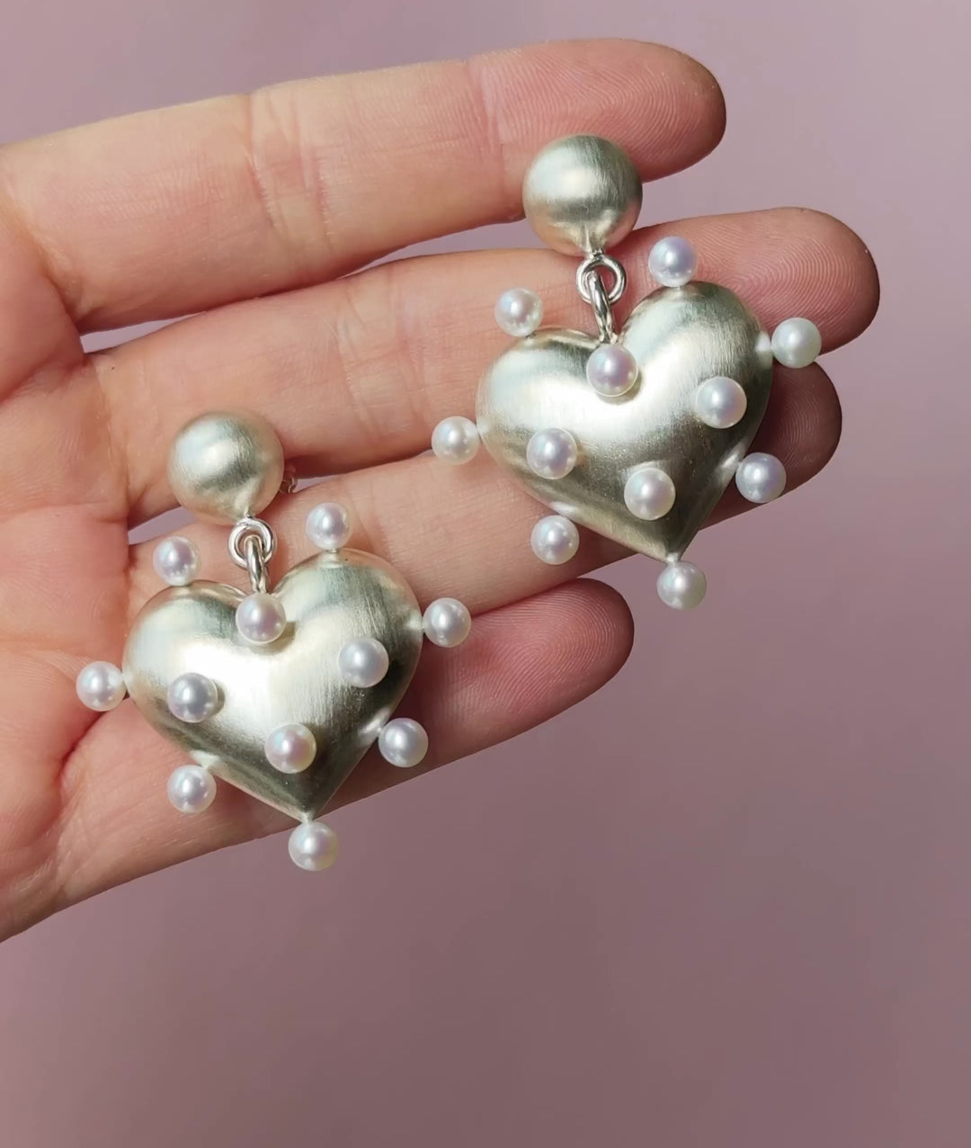 Pin Cushion Heart Earrings