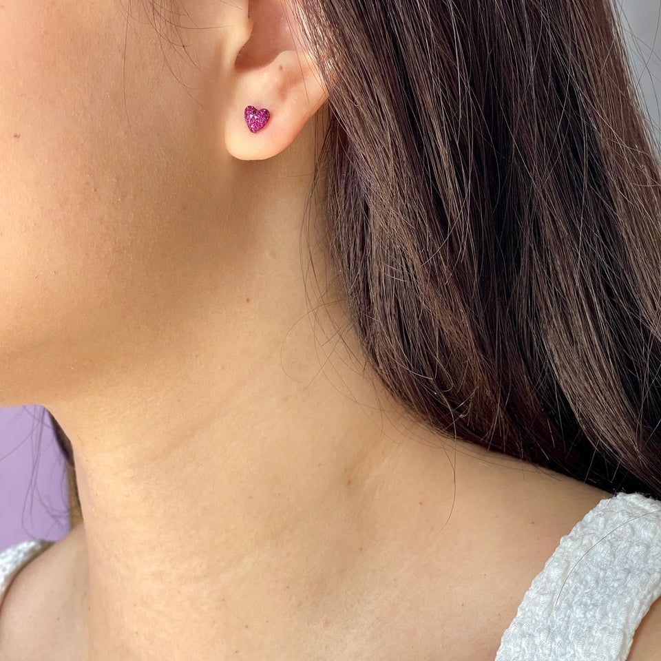 Sweet P Heart Studs