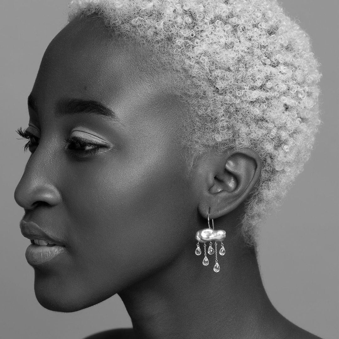 White Monsoon Earrings
