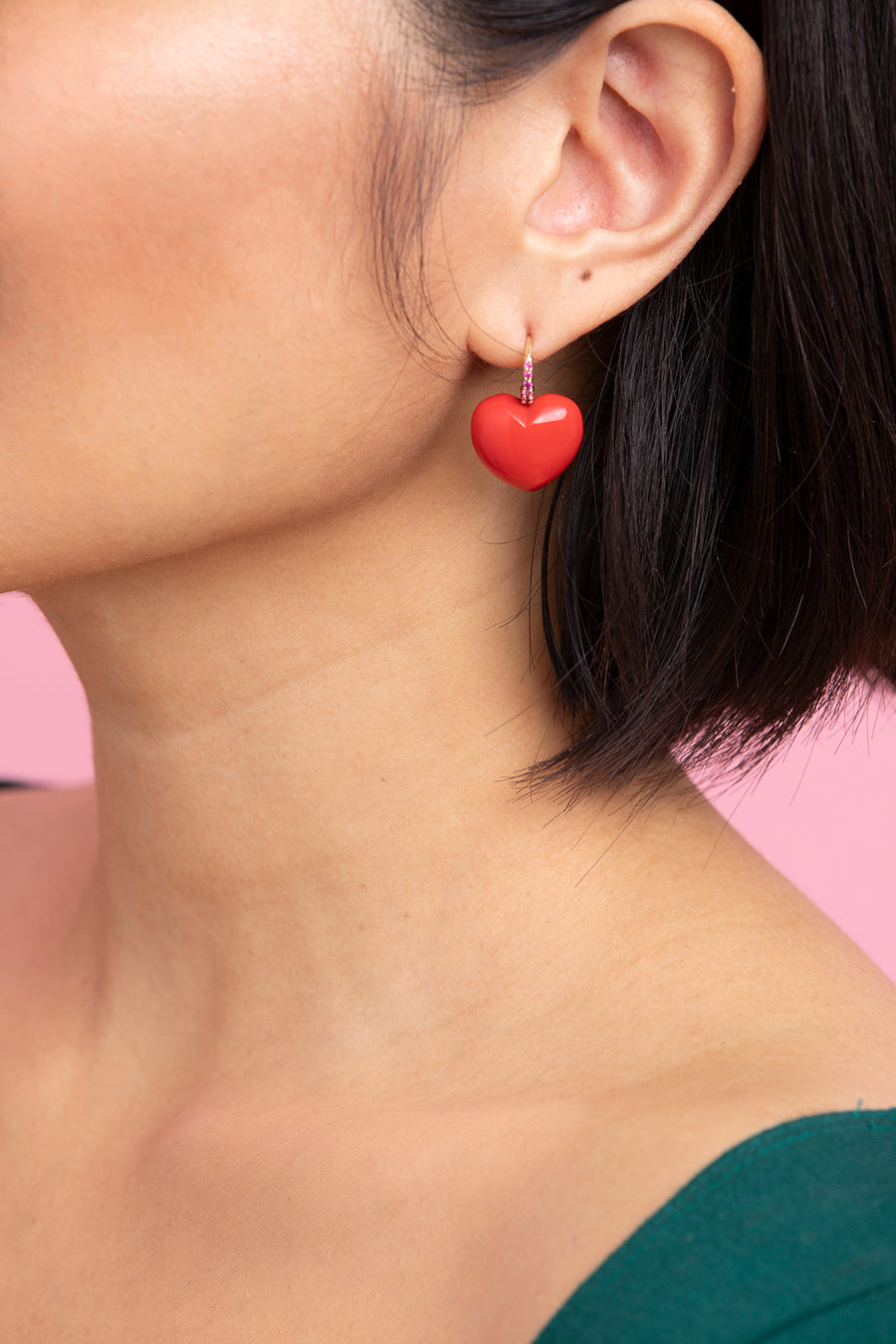 Midi Heart Dollop Earrings