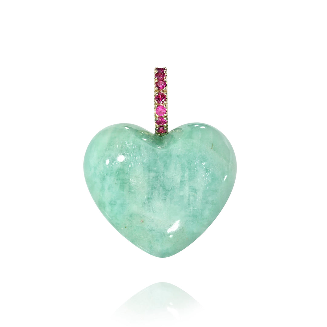 Amazonite Heart Dollop Charm