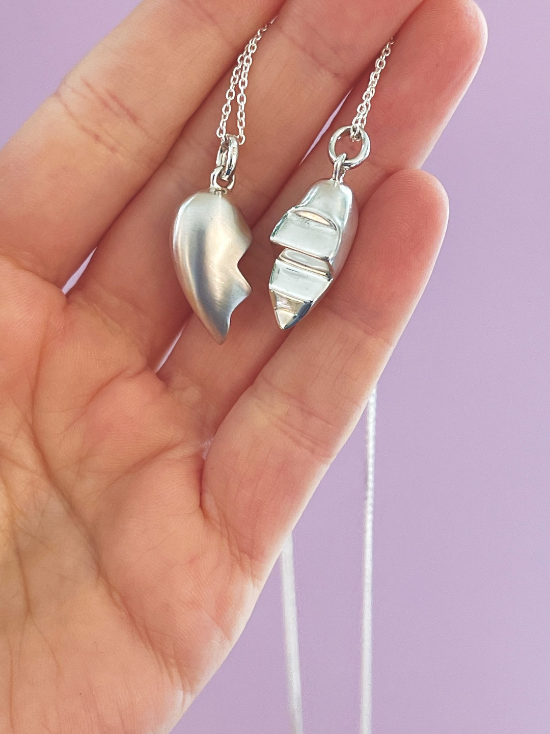 Shared Heart Necklace Set