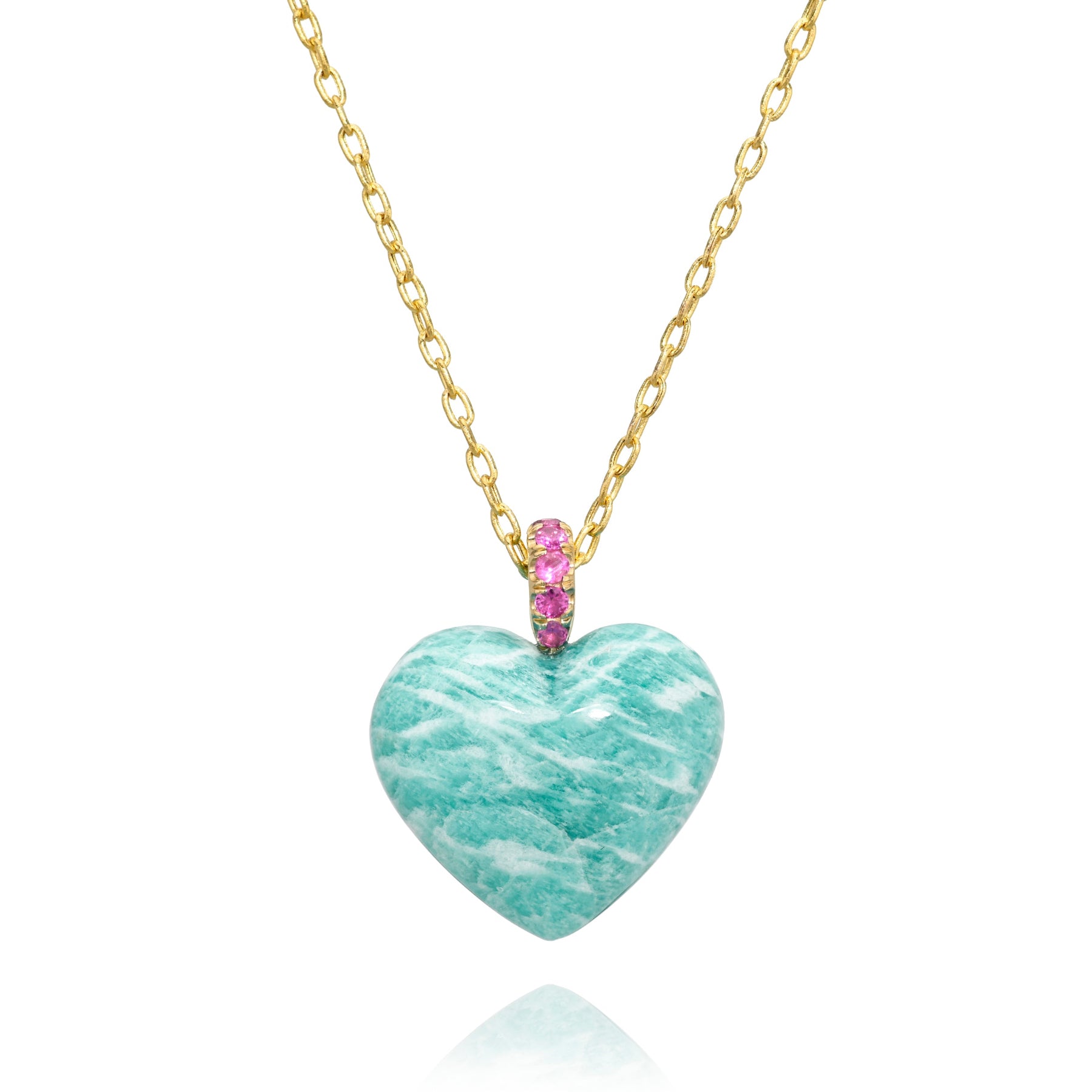Amazonite Heart Dollop Necklace – Rachel Quinn