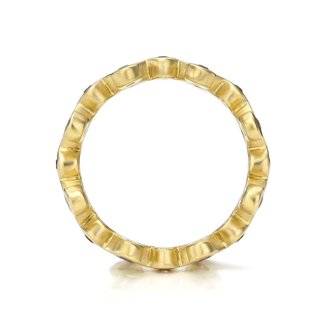 Yellow old ring band on a white back ground