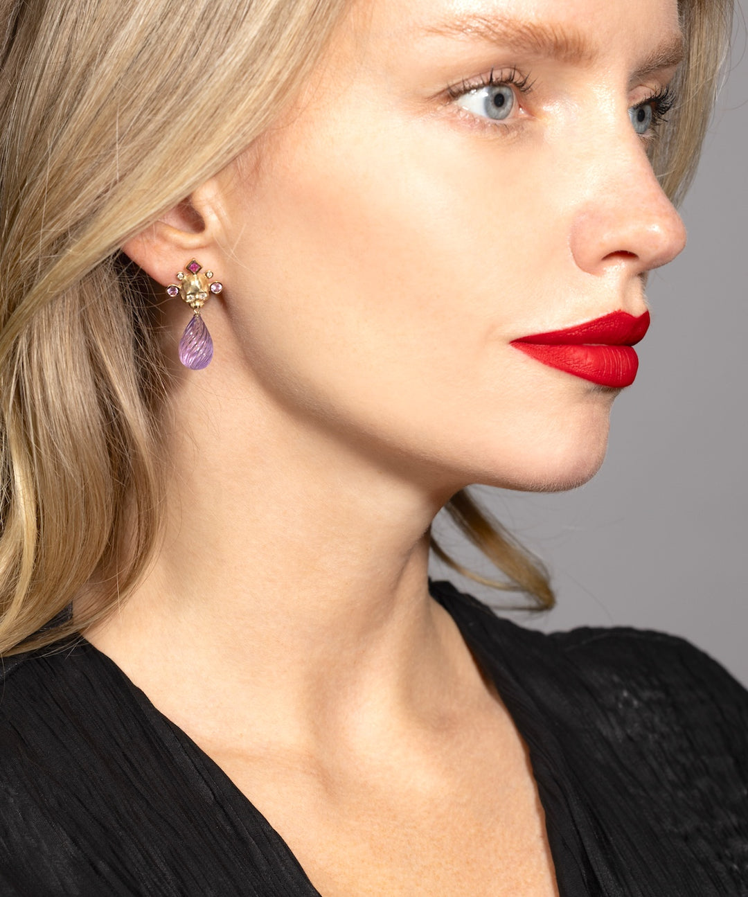 One-of-a-Kind Crowned Skull Earrings