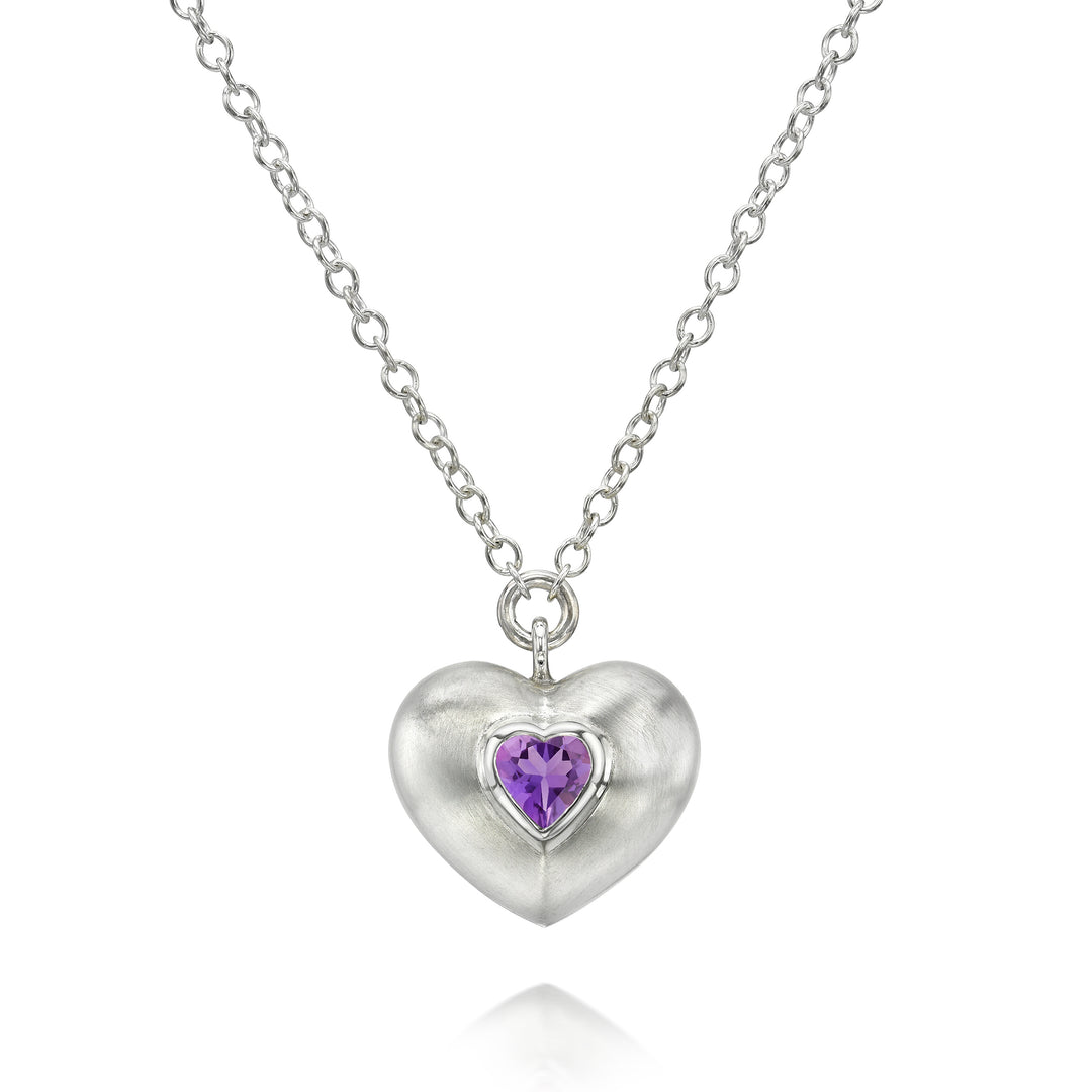 Amethyst Heart Vessel Necklace