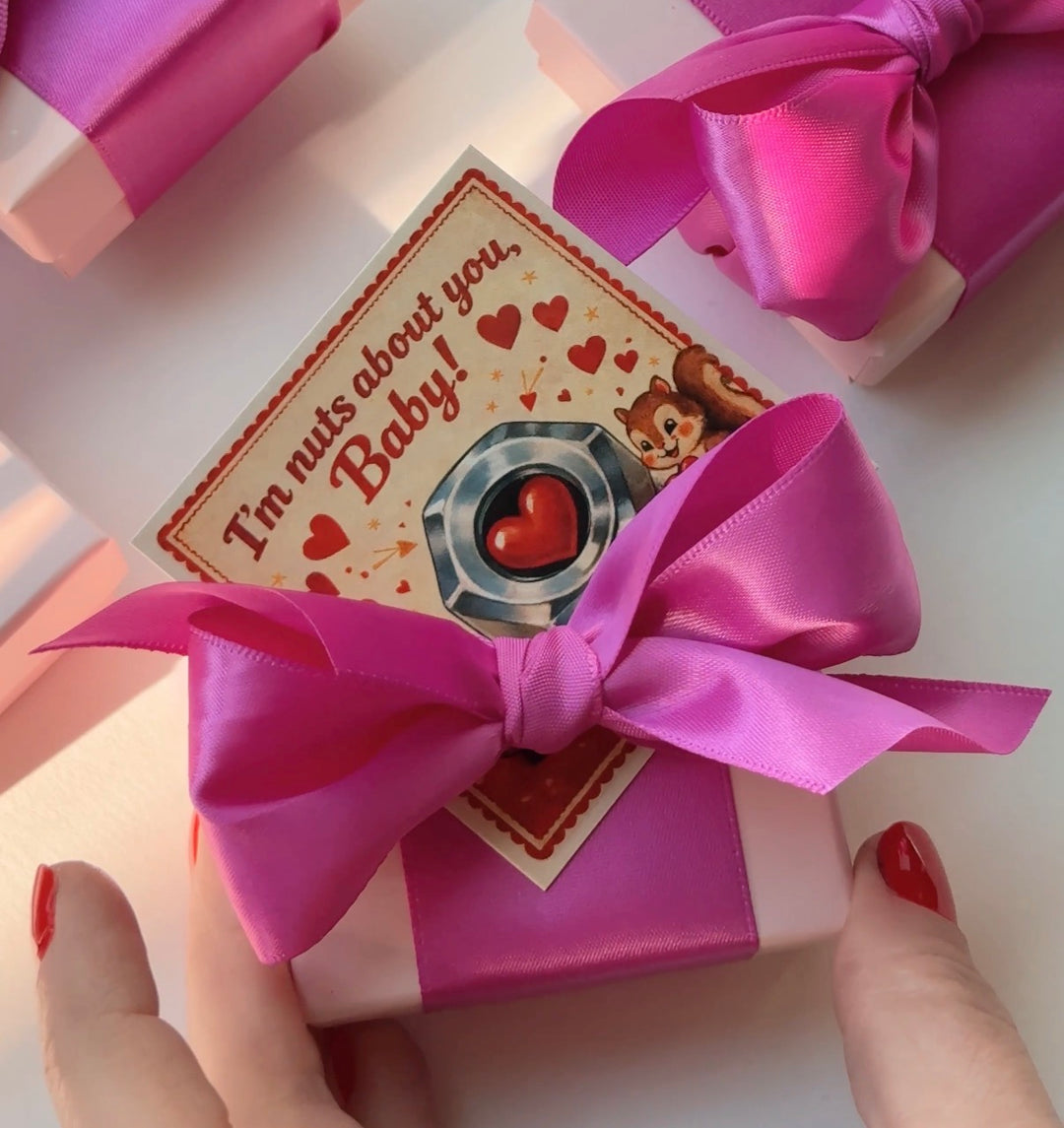 Silver Engraved "I'm nuts for you, Baby" Charm