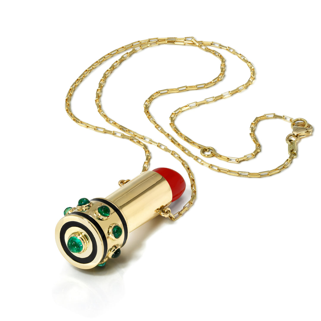 Rachel Quinn x Gemfields Lipstick Locket Necklace