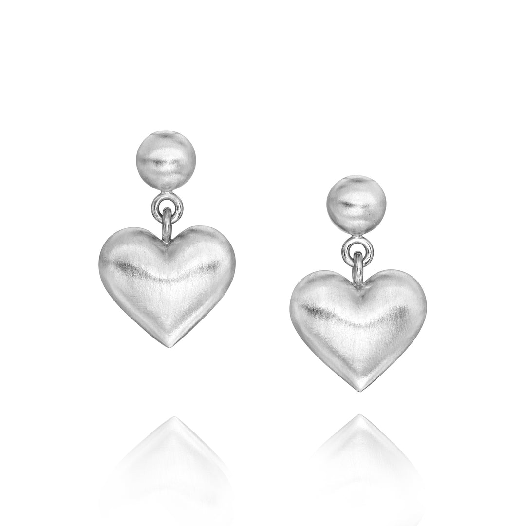 Medium Puffed Heart Earrings