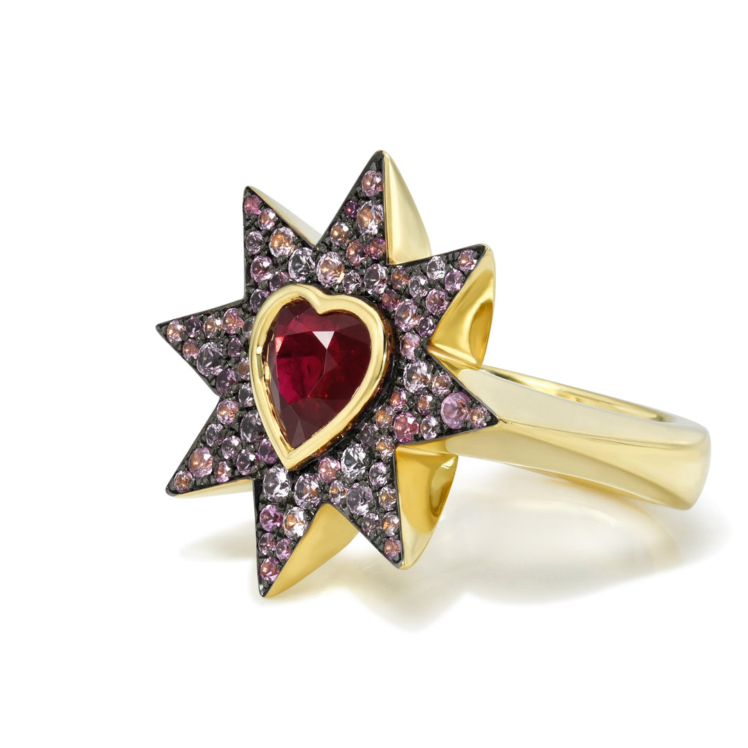 Rachel Quinn x Gemfields Radiant Heart Pinky Ring