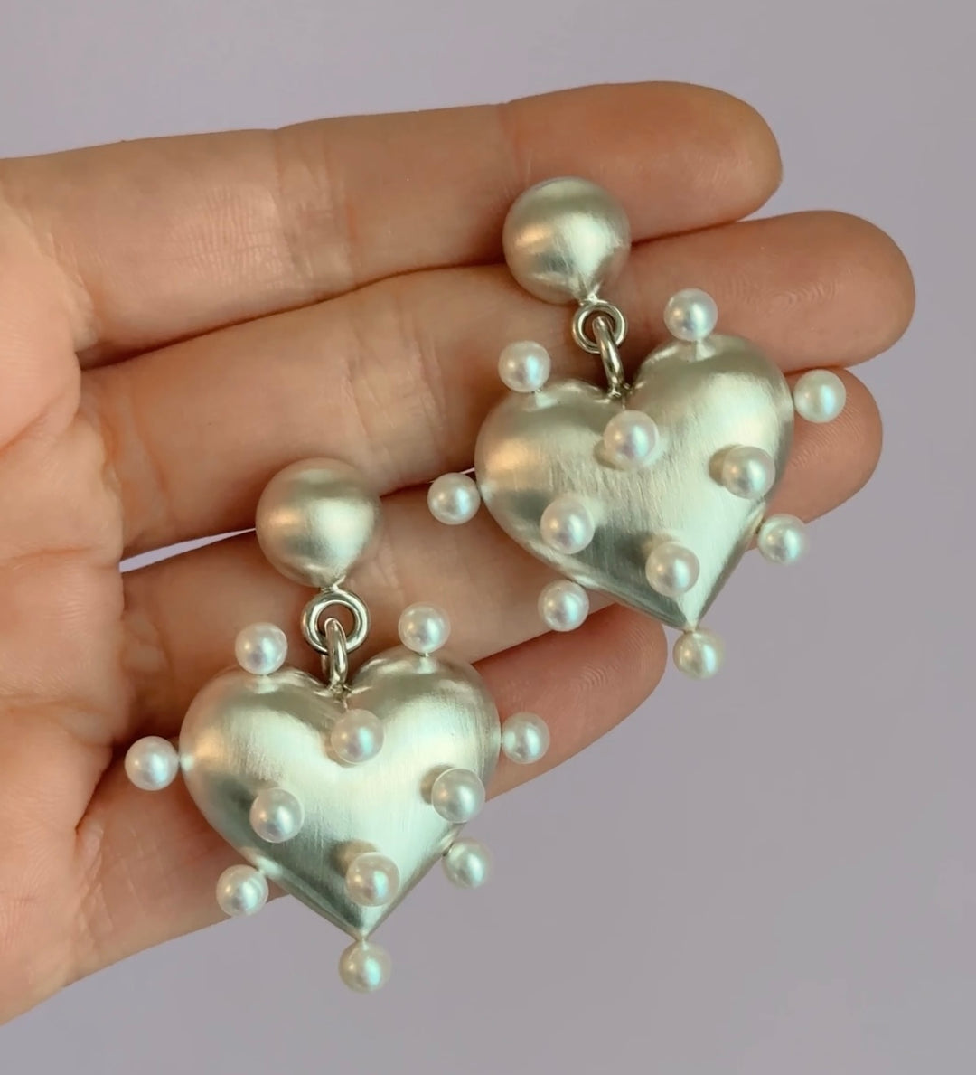 Pin Cushion Heart Earrings