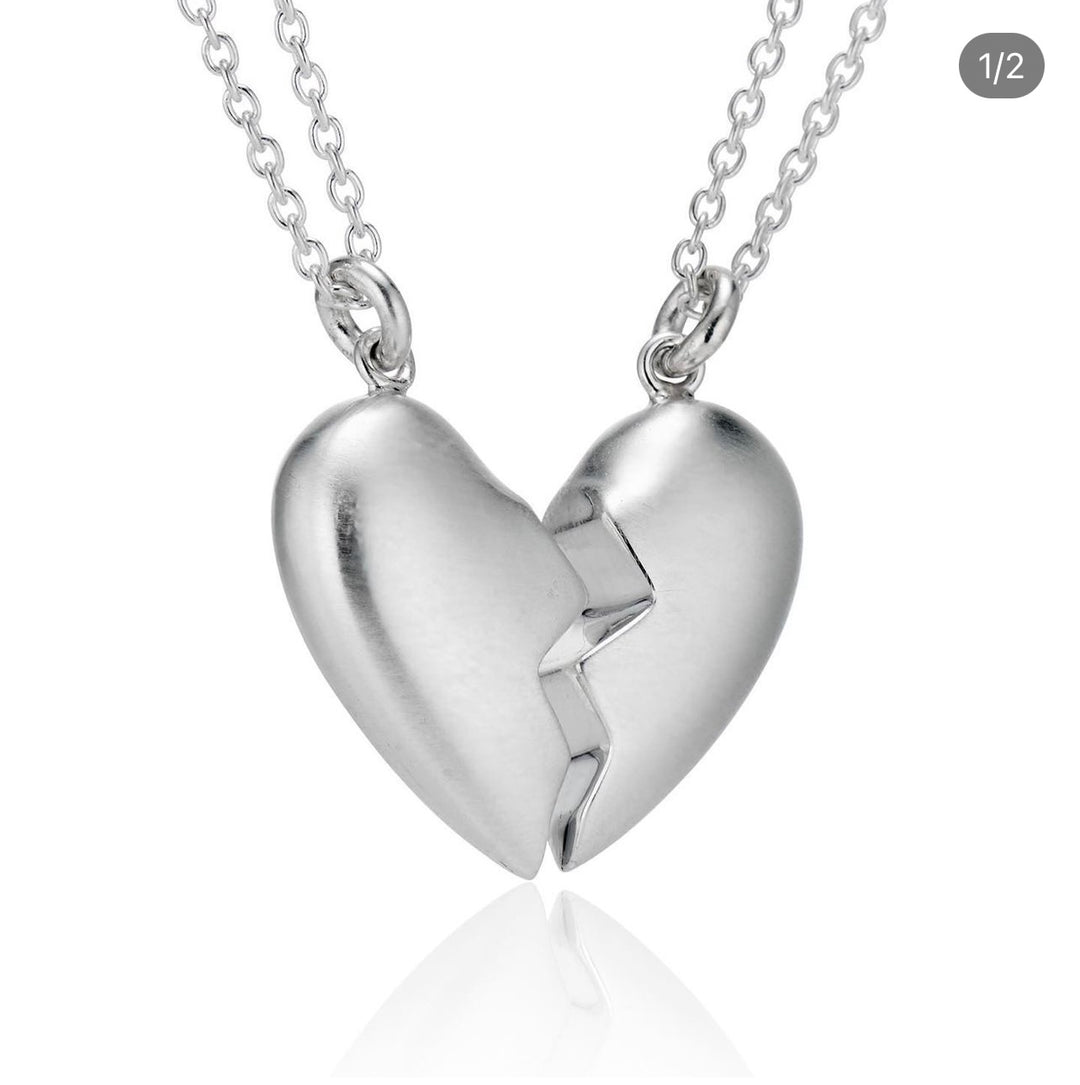 Shared Heart Necklace Set