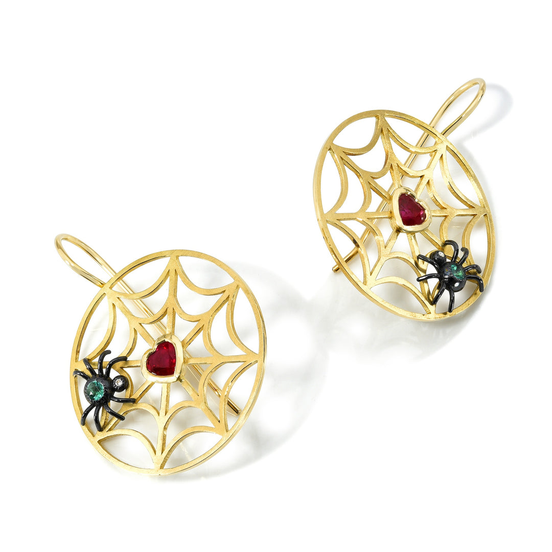 Rachel Quinn x Gemfields Spiderweb Earrings