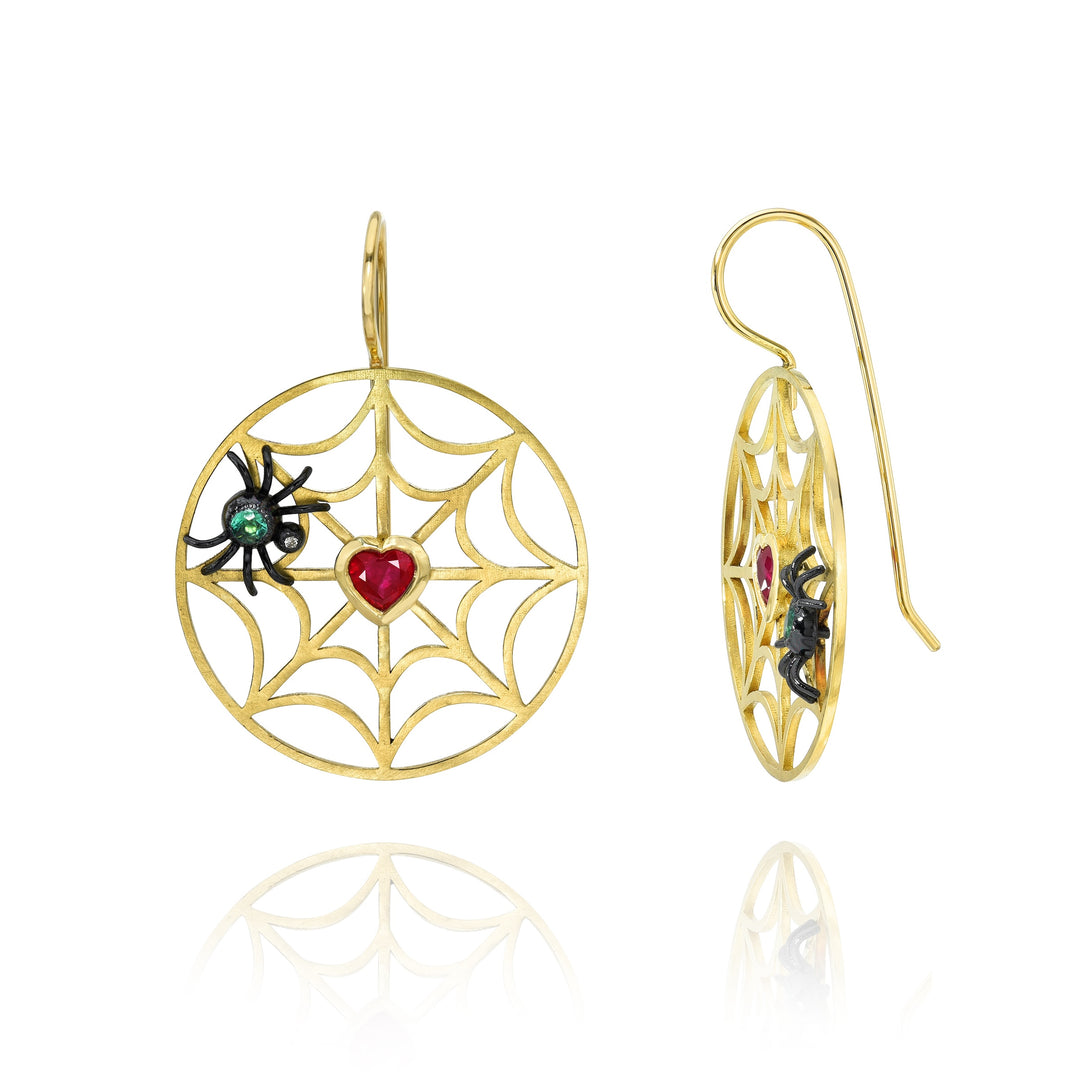 Rachel Quinn x Gemfields Spiderweb Earrings