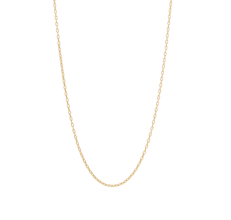 Delicate yellow gold chain link chain